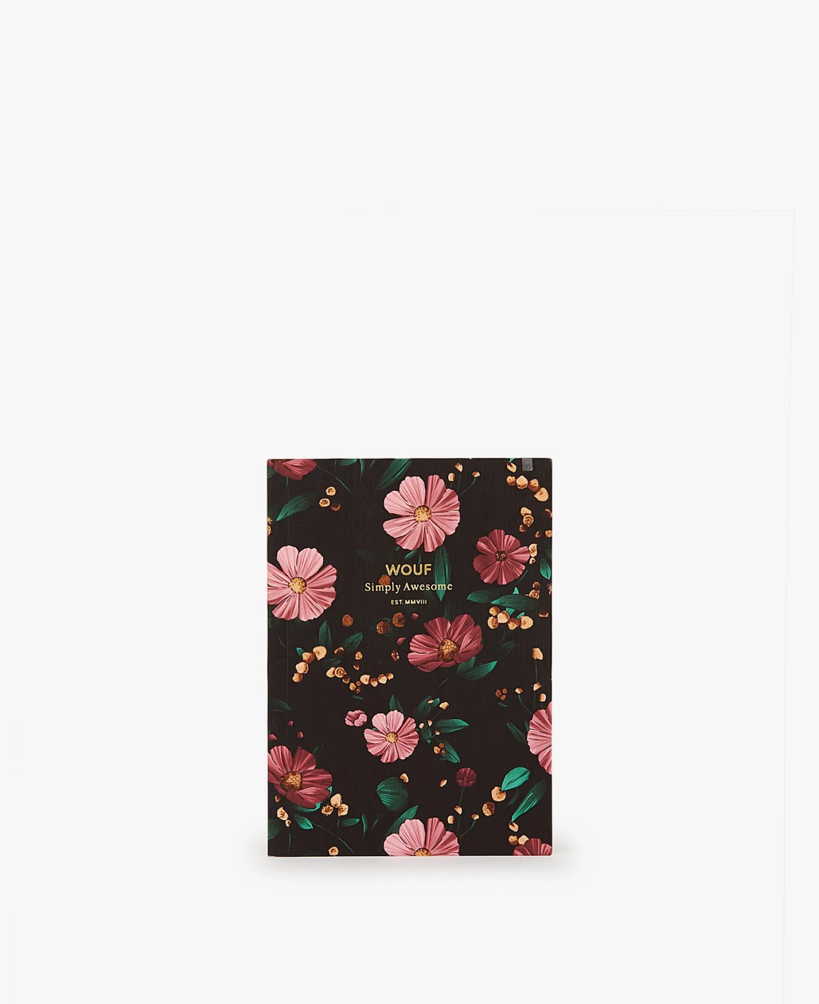 Papeterie^WOUF Cahier Papier A6 Fleurs Noires