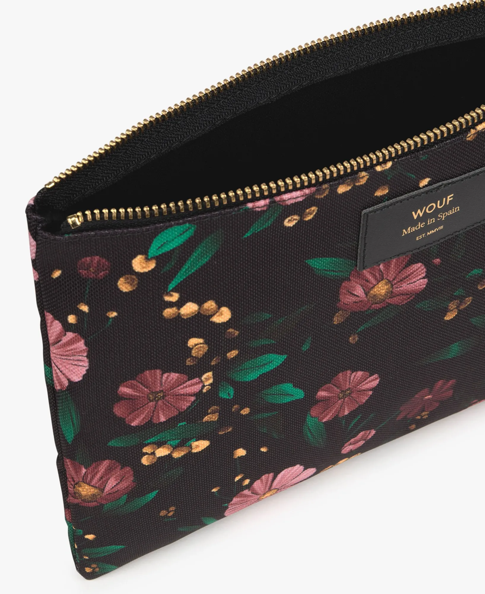 Mini-Sacs^WOUF Pochette Xl Fleurs Noires
