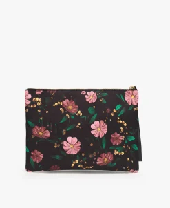 Mini-Sacs^WOUF Pochette Xl Fleurs Noires