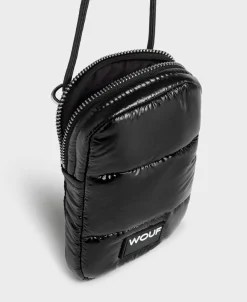 Sacs Pour Téléphone^WOUF Sac A Bandoulière Pour Téléphone Noir Brillant