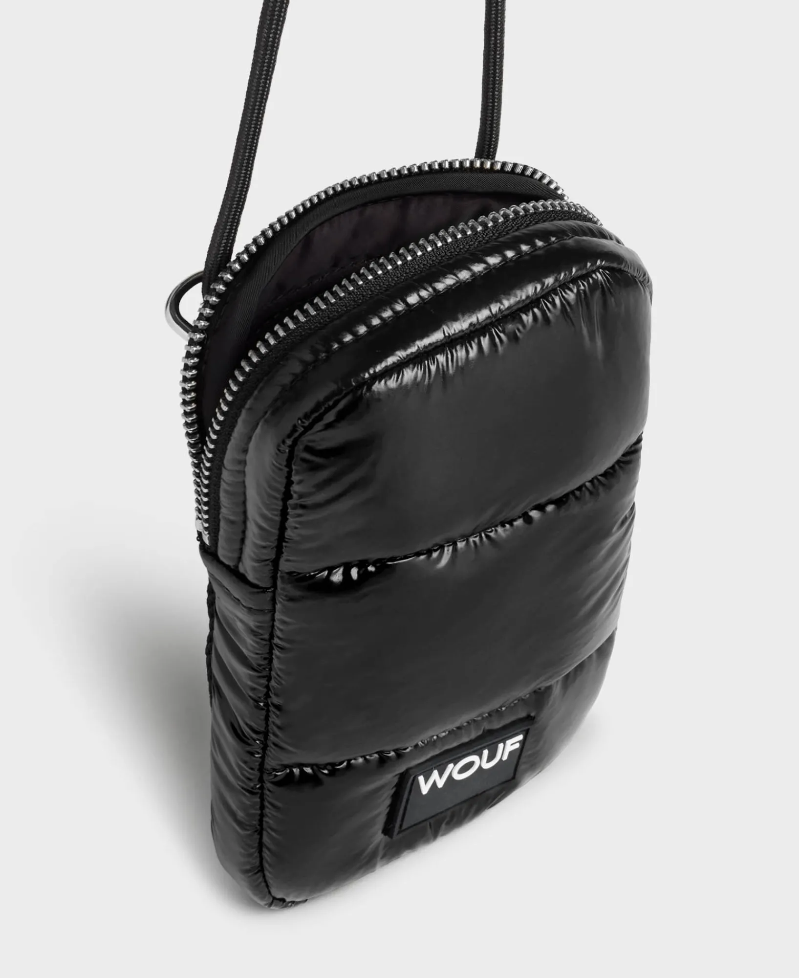 Sacs Pour Téléphone^WOUF Sac A Bandoulière Pour Téléphone Noir Brillant