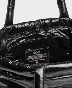 Sacs Fourre-Tout^WOUF Sac A Main Noir Brillant