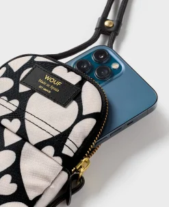 Sacs Pour Téléphone^WOUF Sac De Téléphone Amour Noir